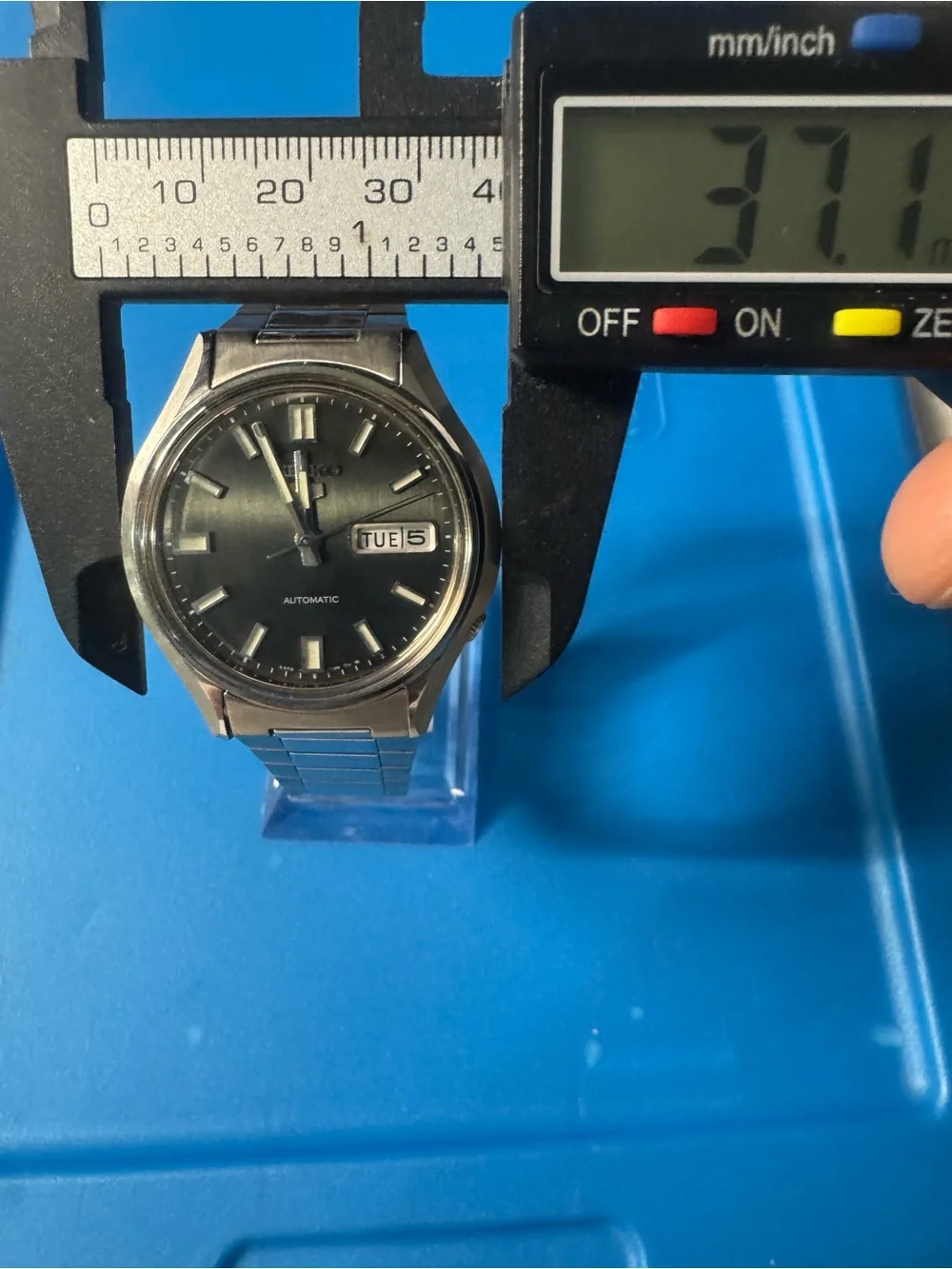 Seiko Black Dial Stainless Steel Automatic Watch